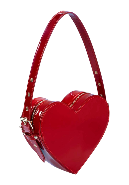 Cartera corazón roja